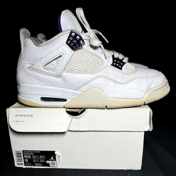 Size 10.5 - Nike Air Jordan 4 Retro Purple Metallic 2020 Men's Shoes